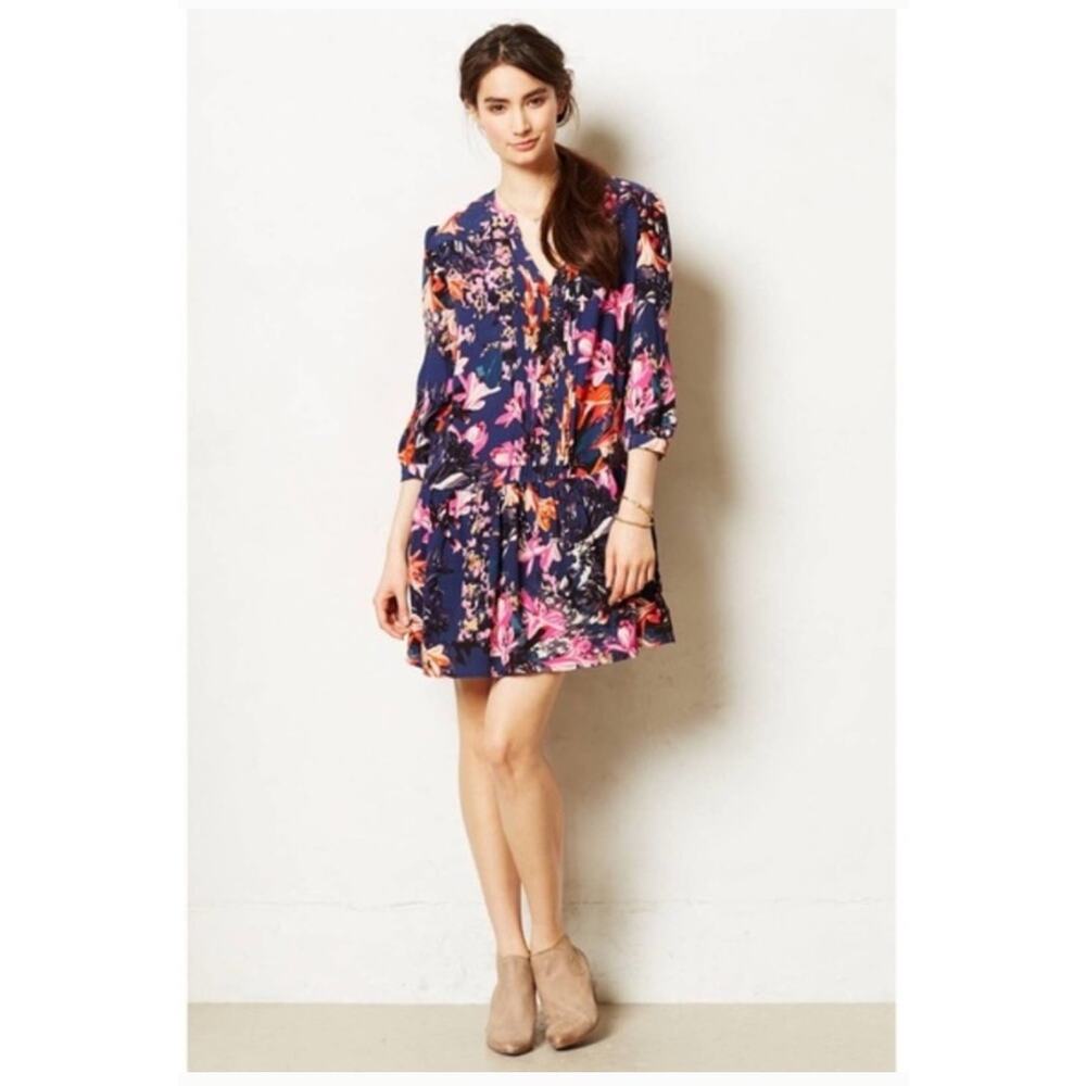 Maeve Anthropologie Caravana Floral Tunic Dress